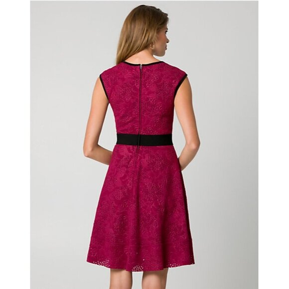 Le Chateau Laser Cut Knit Scoop Neck Berry Dress Size XXL - Picture 2 of 5